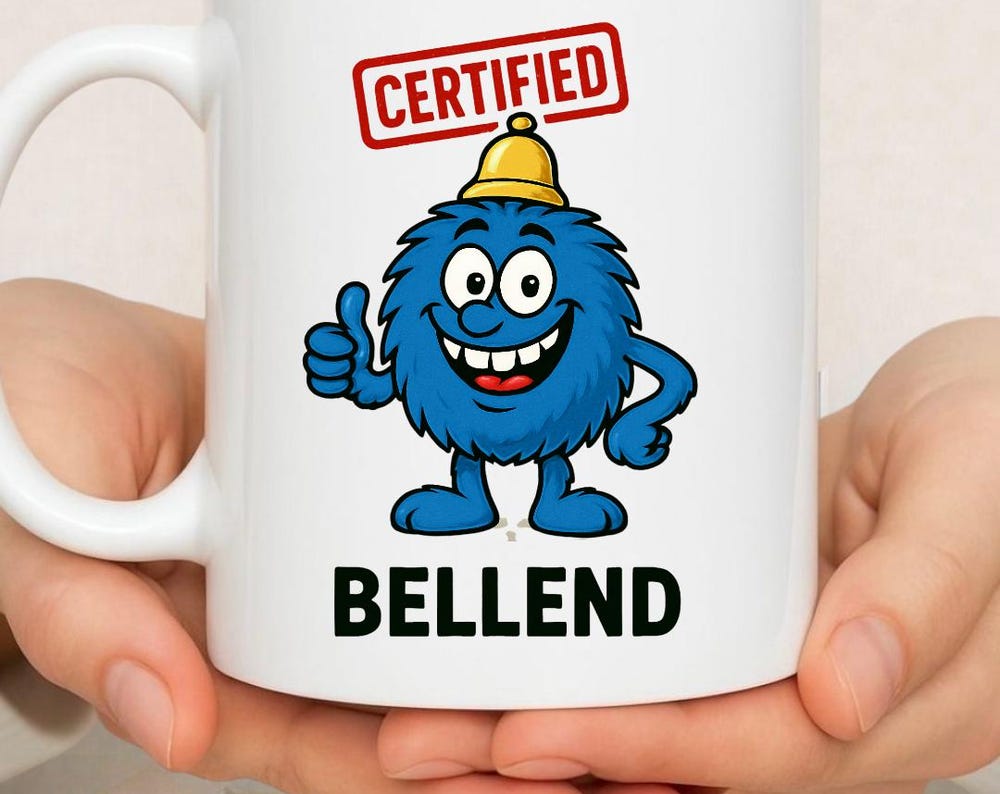 Rude/ Funny Mug – Rude Cartoon Novelty Coffee Cup Certified Bellend