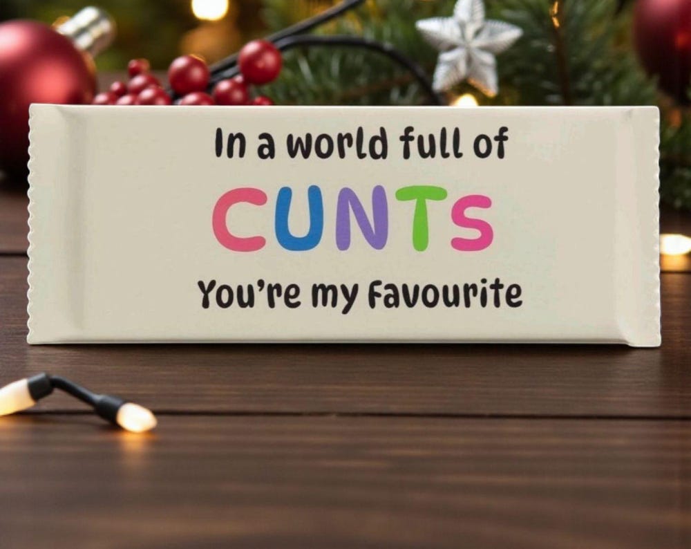 Rude Novelty Chocolate Bar: Funny Birthday or Christmas Stocking Filler Gift