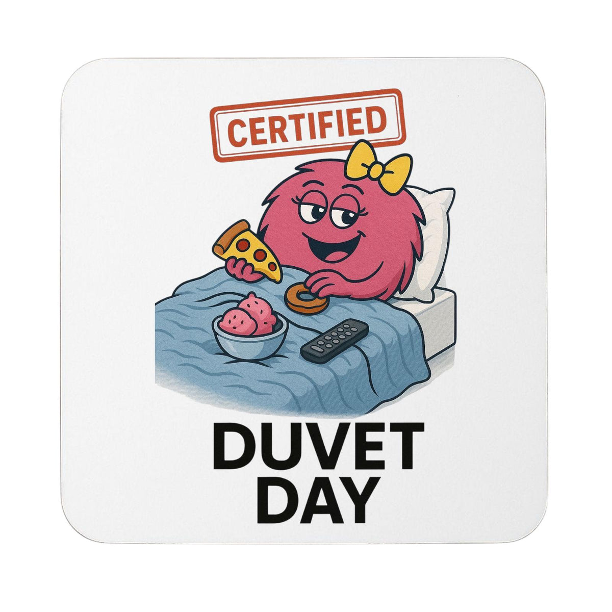 Certified Duvet Day Mug and Coaster Set | Funny Lazy Gift
