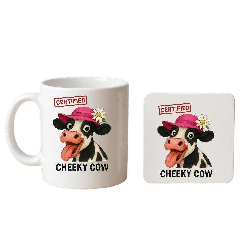 Cheeky Cow Coffee Mug, Funny Cow Lover Gift