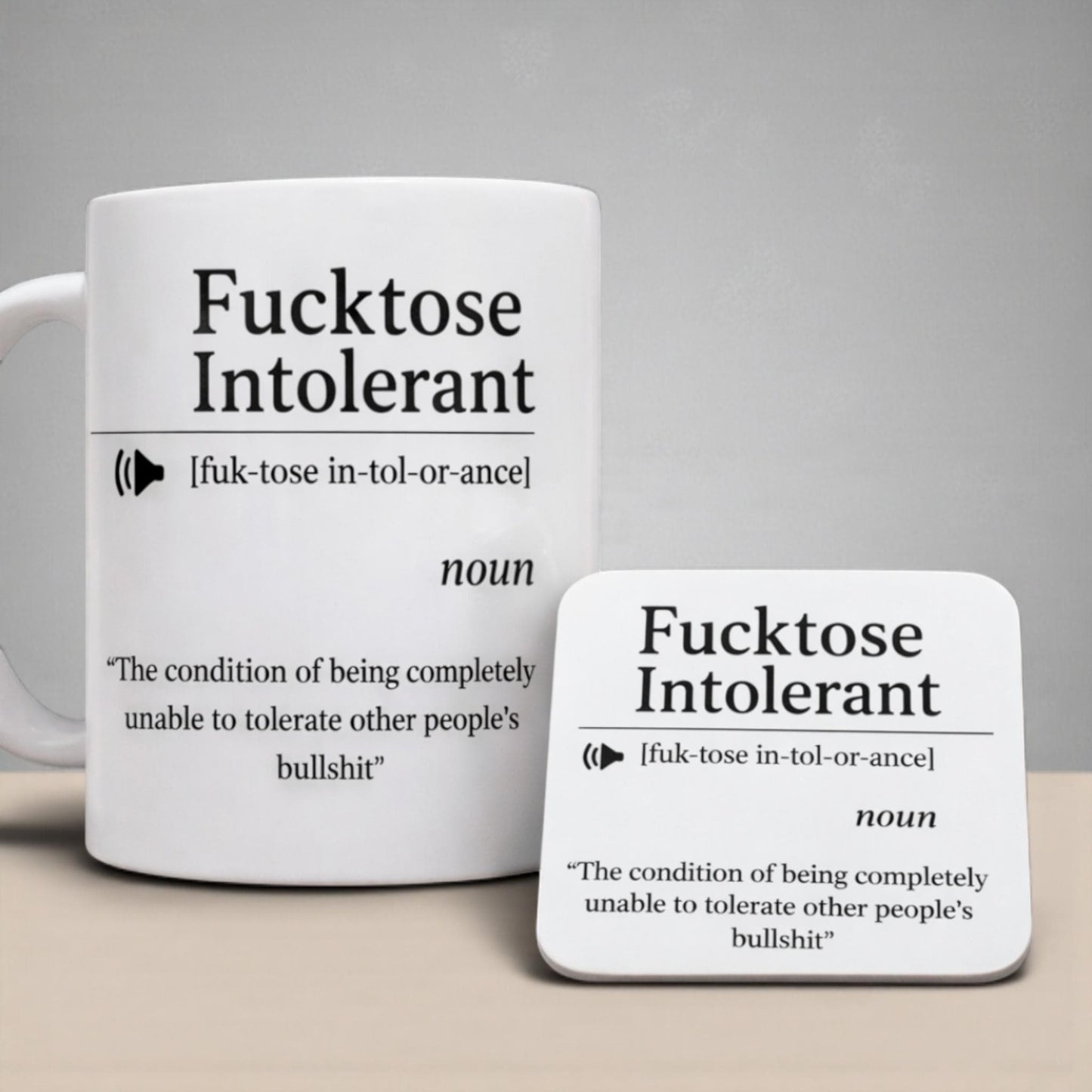 Fucktose Intolerant Mug – Funny Swear Mug | Rude Gift | Office Mug | Best Friend Gift