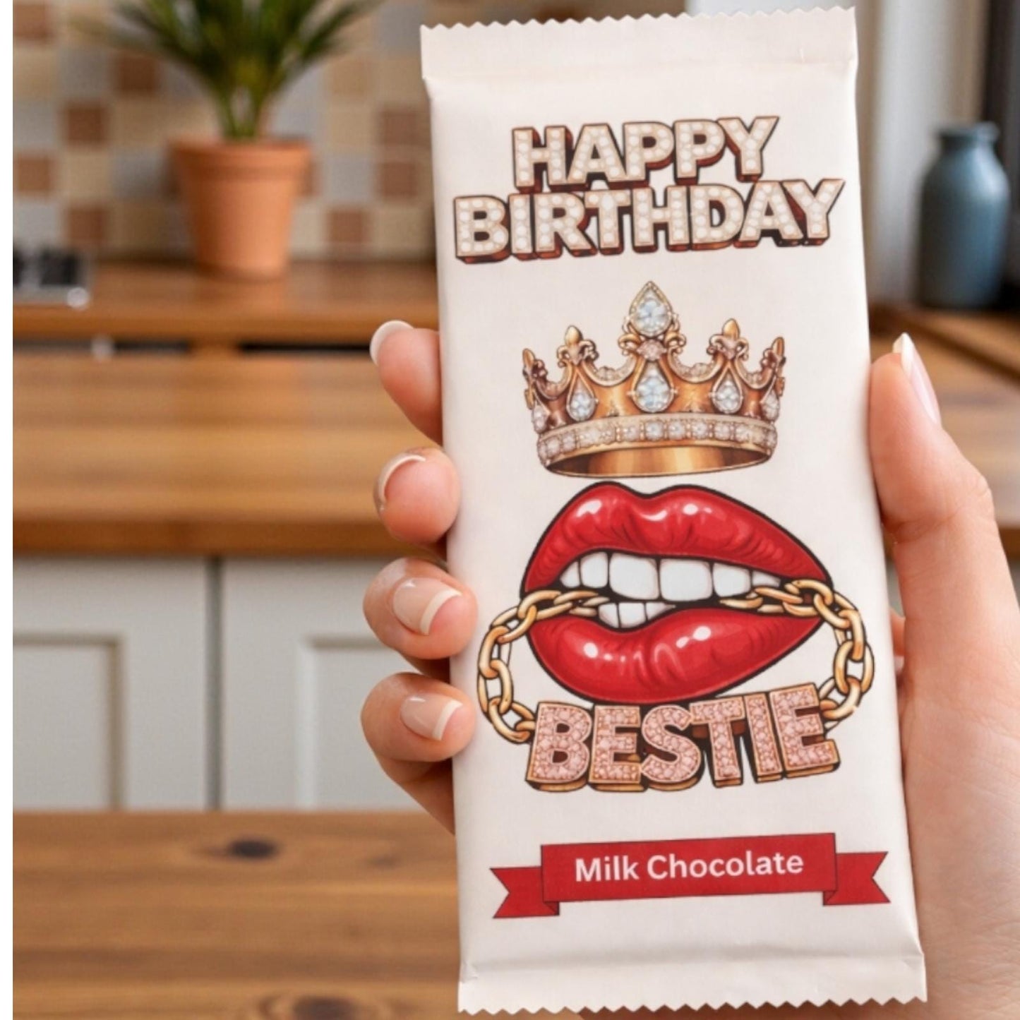 Happy Birthday Bestie Chocolate Bar Gift – Funny Birthday Chocolate for Her, Cheeky Novelty Present, Best Friend Birthday Treat