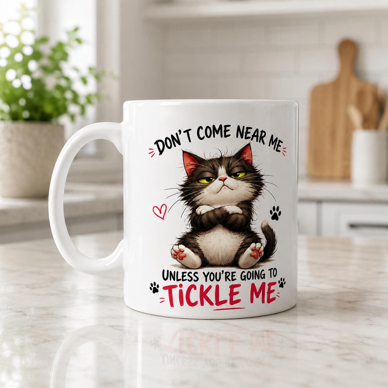 Funny Cat Mug, Cat Lover Gift, Sarcastic Novelty Coffee Cup, Cat Mum Birthday Gift