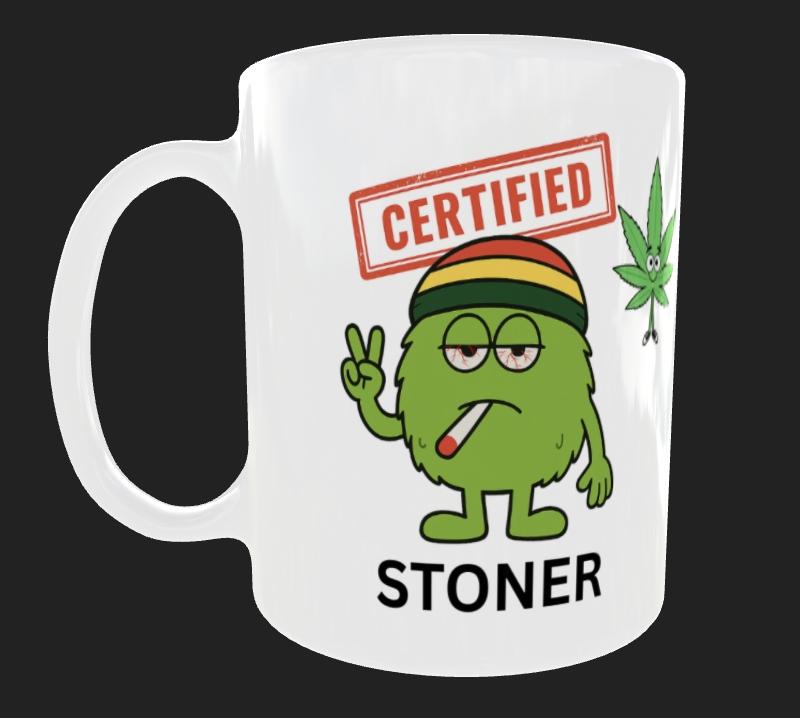 Funny Stoner Mug, Cannabis Gift for Him, Weed Lover Coffee Cup, Secret Santa Gift Idea