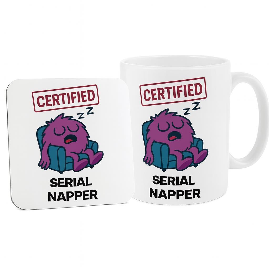 Serial Napper Coffee Mug, Funny Gift for Dad, Grandad
