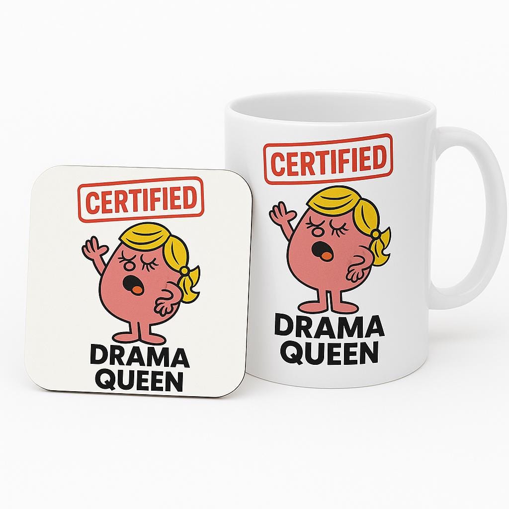 Drama Queen Coffee Mug, Funny Gift for Her, Sister, Friend