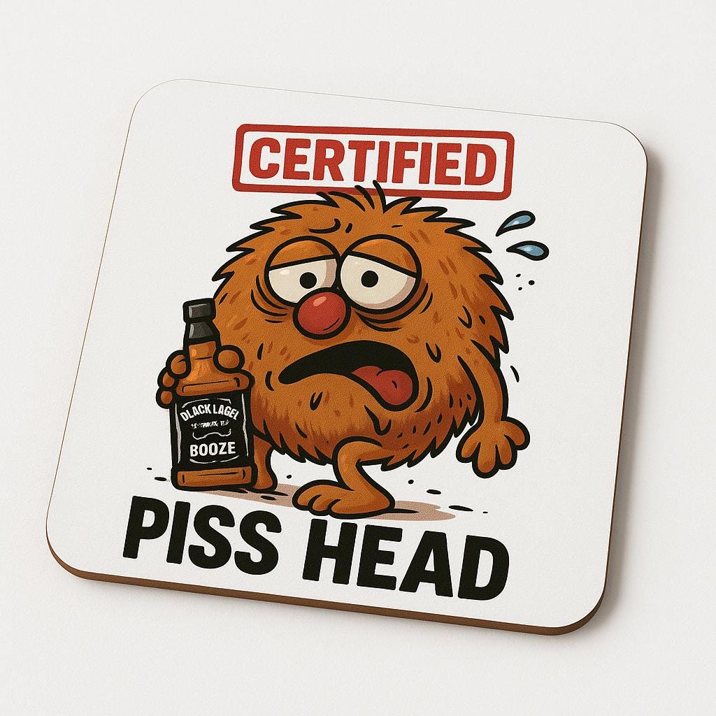 Certified Rude Mug. Funny whisky Drinking cartoon character