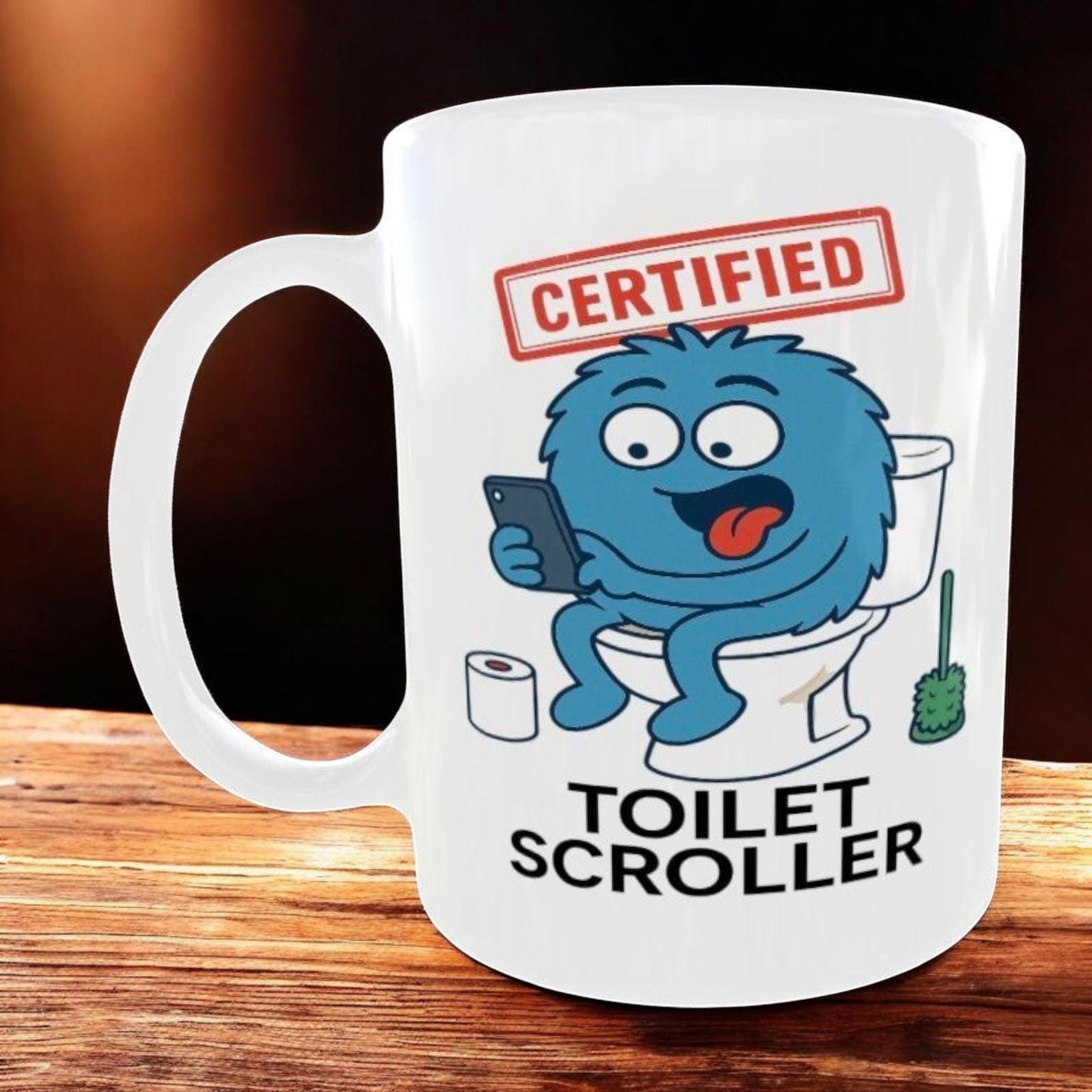 Funny Toilet Scroller Mug: Cheeky Bathroom Humor Gift