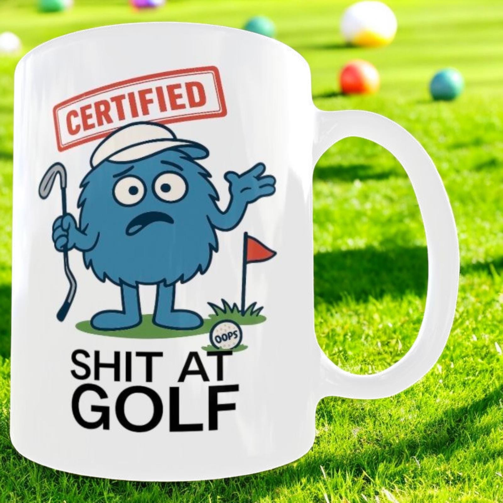 Rude Golf Mug – Funny Novelty Joke Coffee Cup for Golf enthusiasts