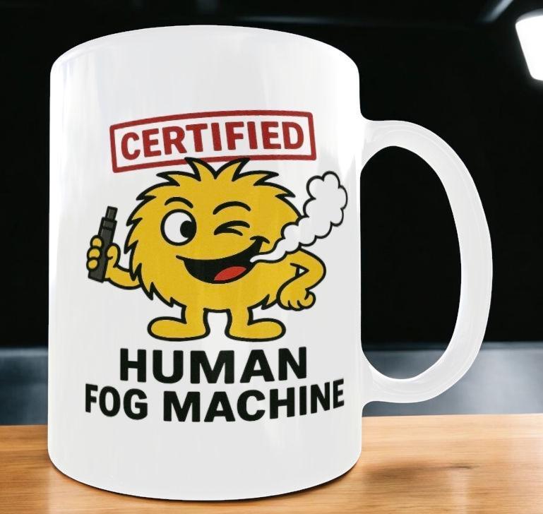 Funny Mug For Vaper, Human Fog Machine, Christmas Gift.