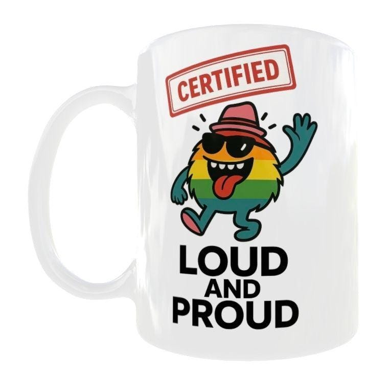 Loud and Proud LGBTQ+ Mug: Rainbow Pride Gift