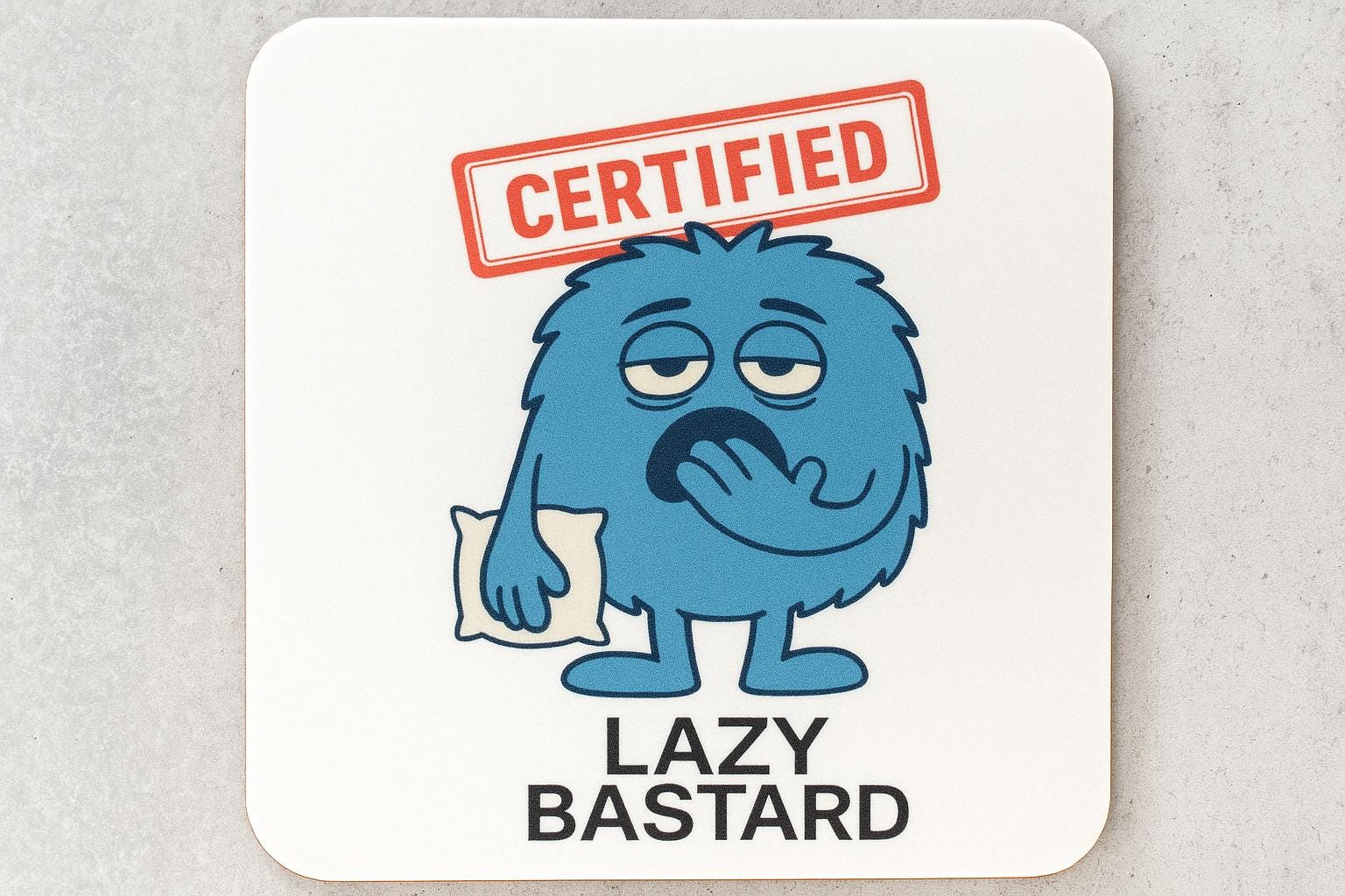 Coffee Mug For Lazy People – Rude Cartoon Tea Cup For Men