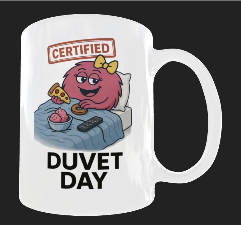 Certified Duvet Day Mug and Coaster Set | Funny Lazy Gift