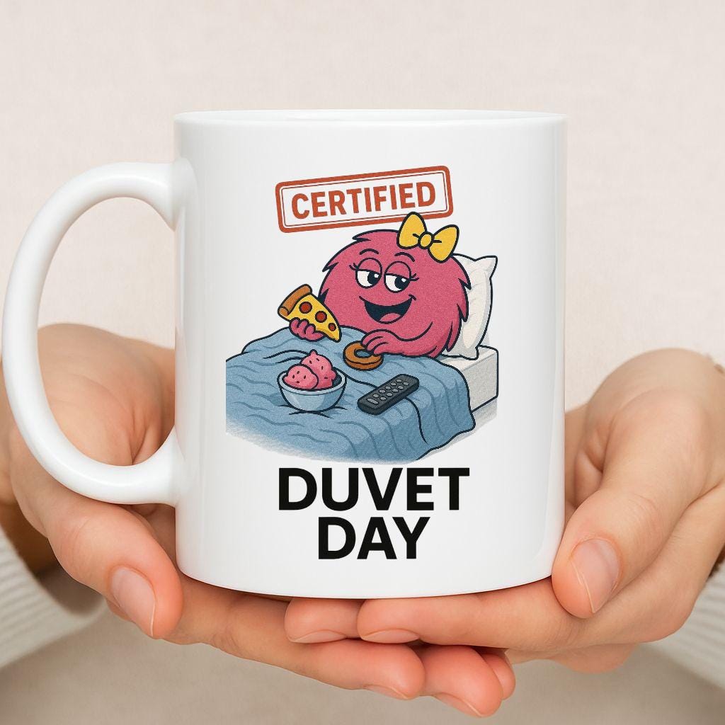 Certified Duvet Day Mug and Coaster Set | Funny Lazy Gift