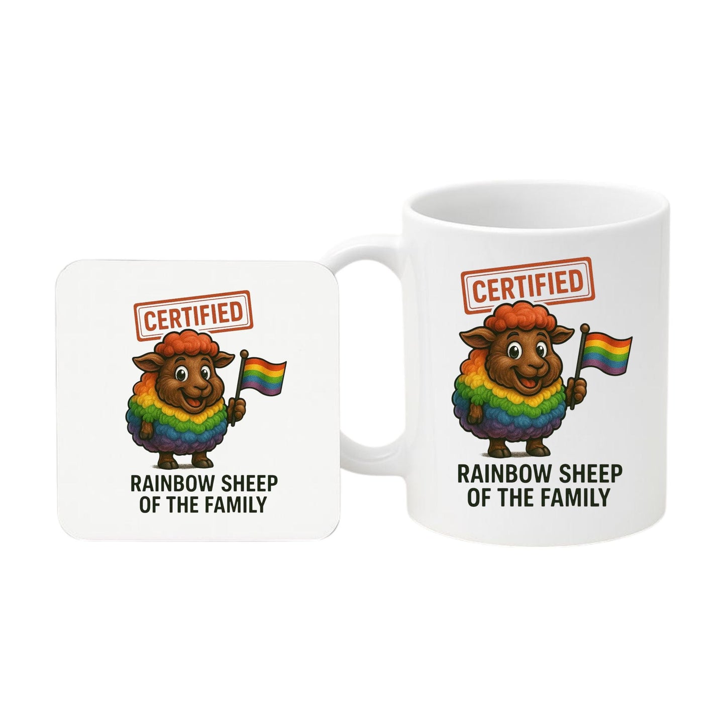 Rainbow Sheep Mug – Funny LGBTQ+ Pride Gift for Family or Friends