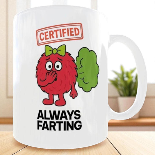 Funny Farting Mug, Rude Humor Gift