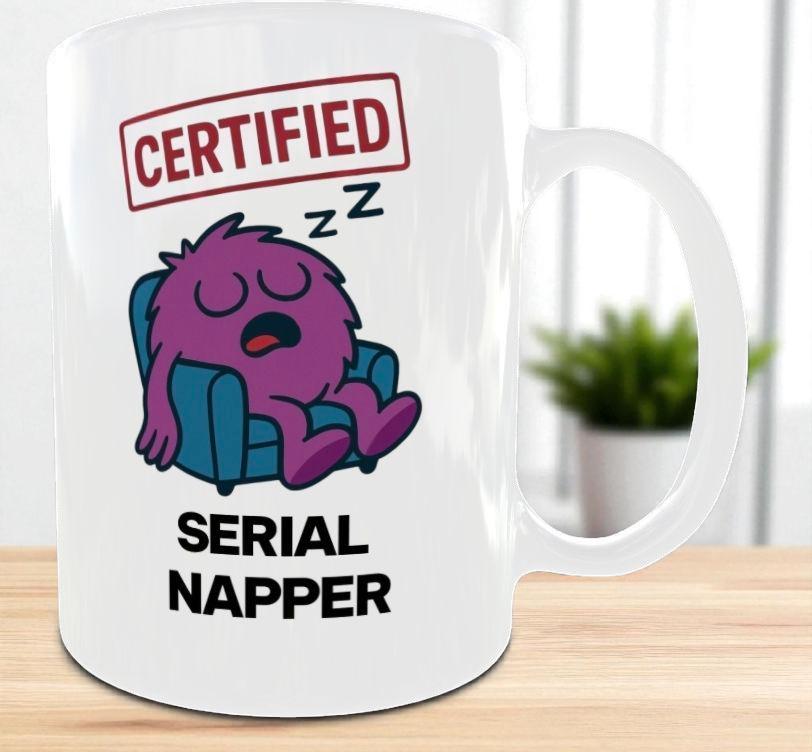 Serial Napper Coffee Mug, Funny Gift for Dad, Grandad