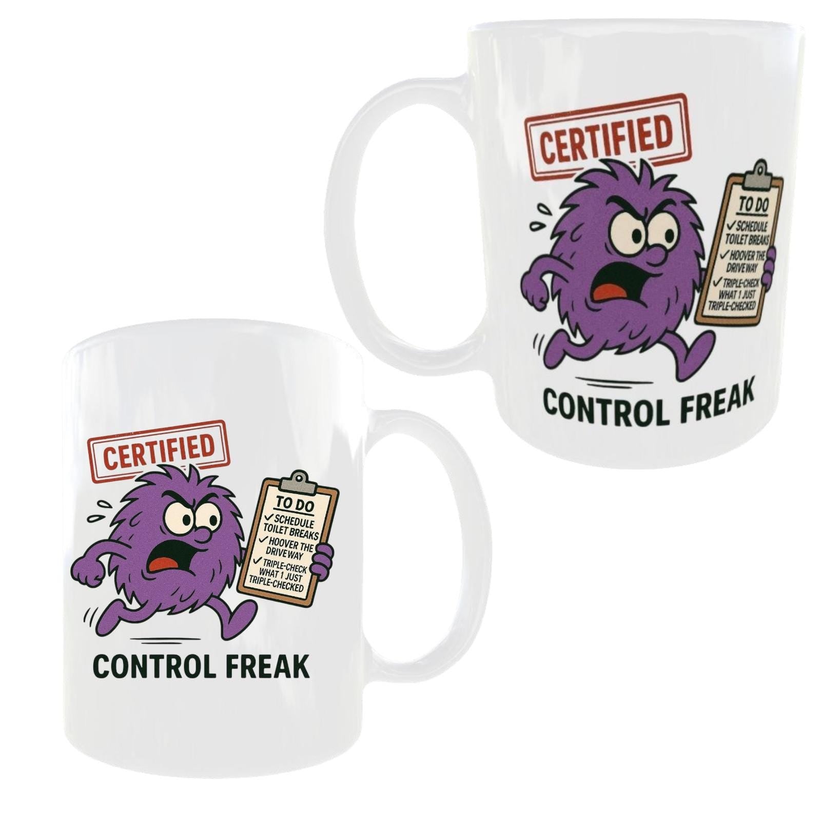 Funny Control Freak Mug: Fun Office Coffee Cup Gift For Colleague or Boss