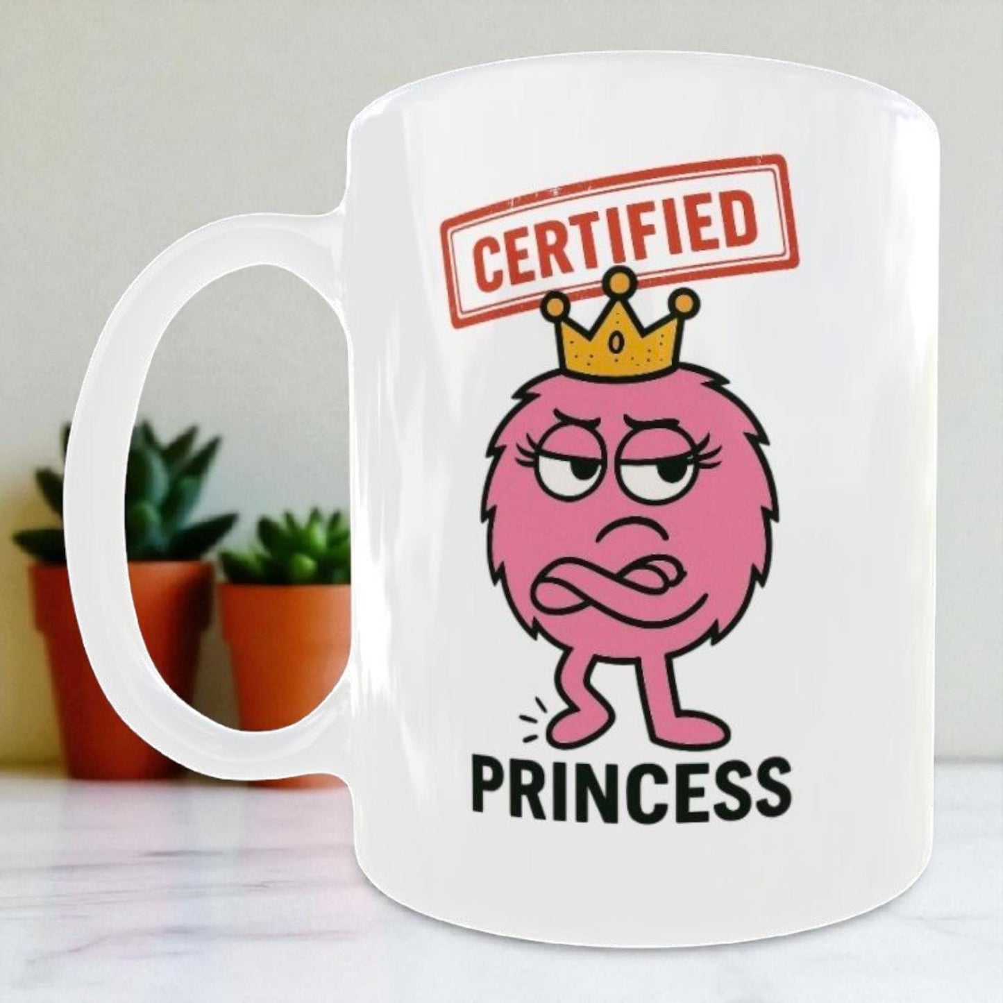 Funny Princess Mug – Funny Cartoon Coffee Cup for Stroppy Women