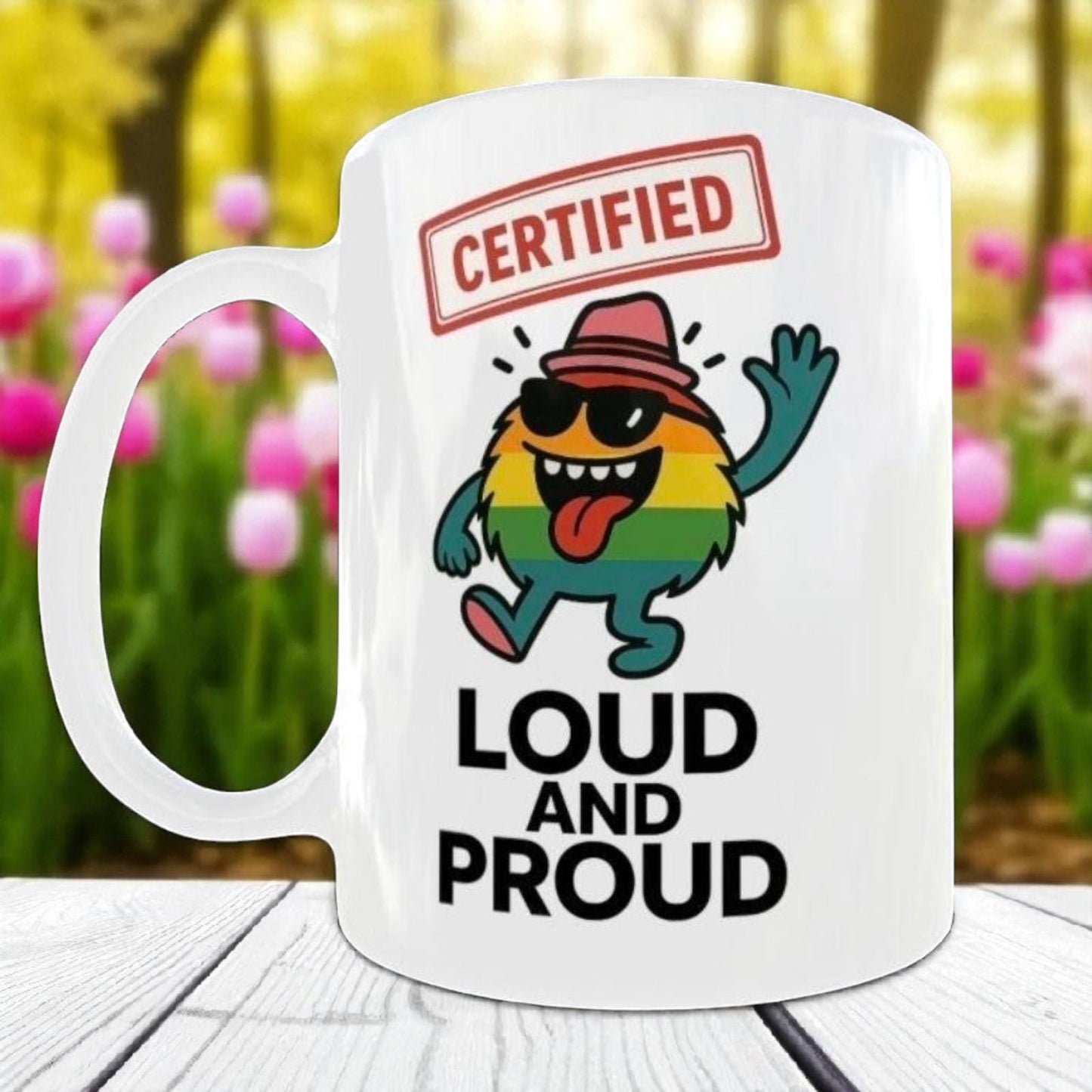 Loud and Proud LGBTQ+ Mug: Rainbow Pride Gift