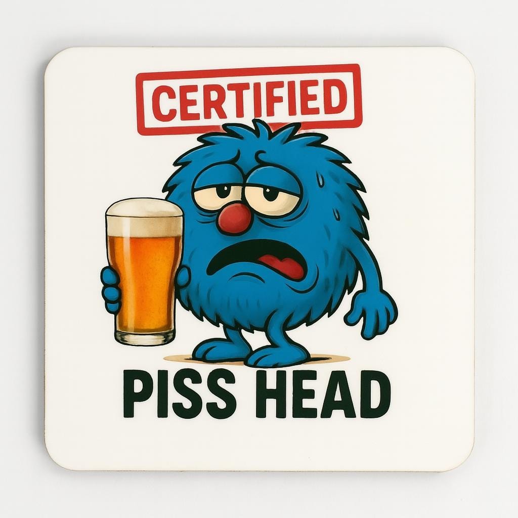 Funny Piss Head Mug, Funny Boozy Gift for Him