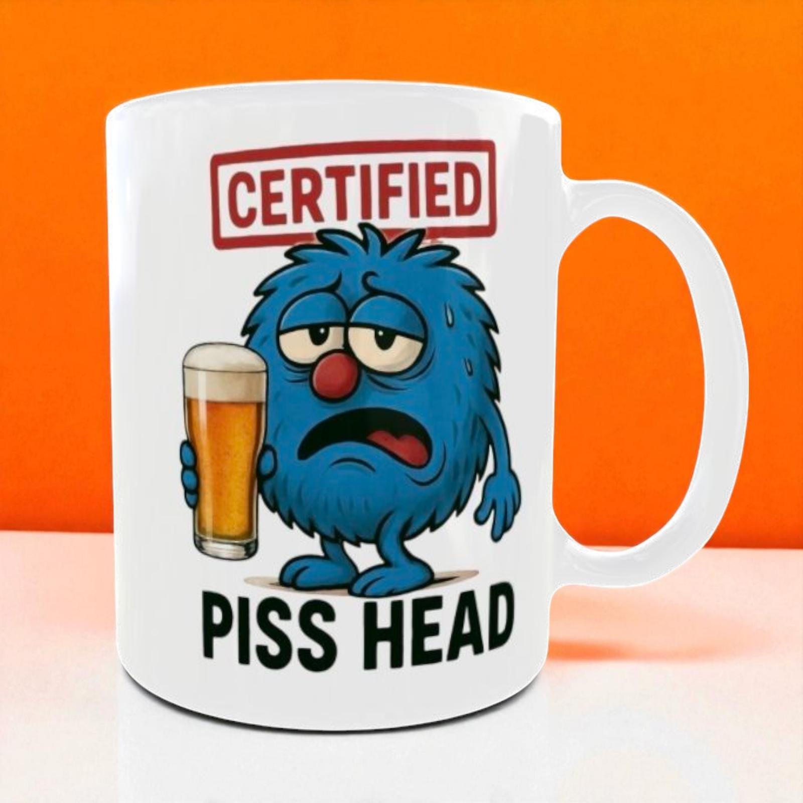 Funny Piss Head Mug, Funny Boozy Gift for Him