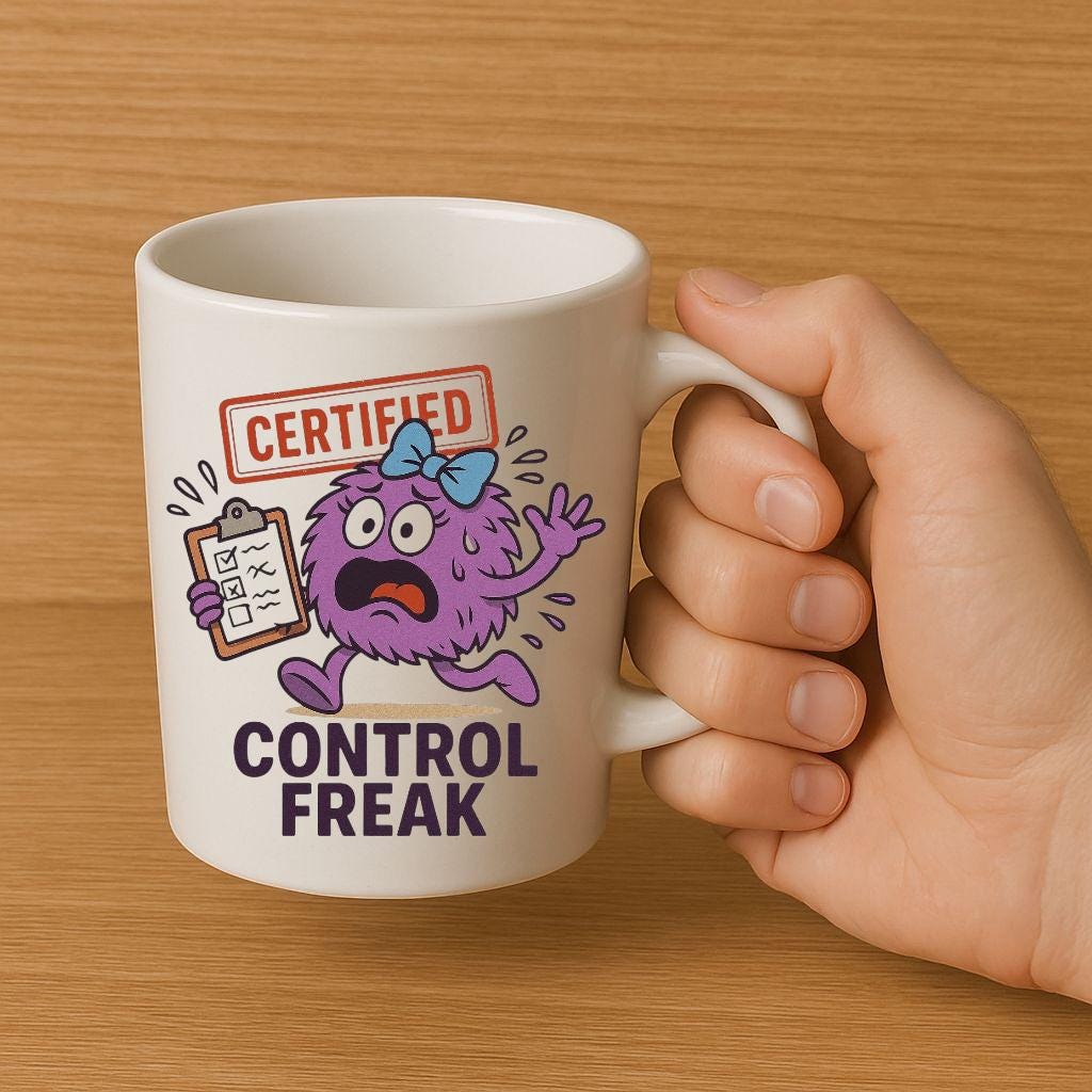 Control Freak Mug, Funny Gift for Overthinkers