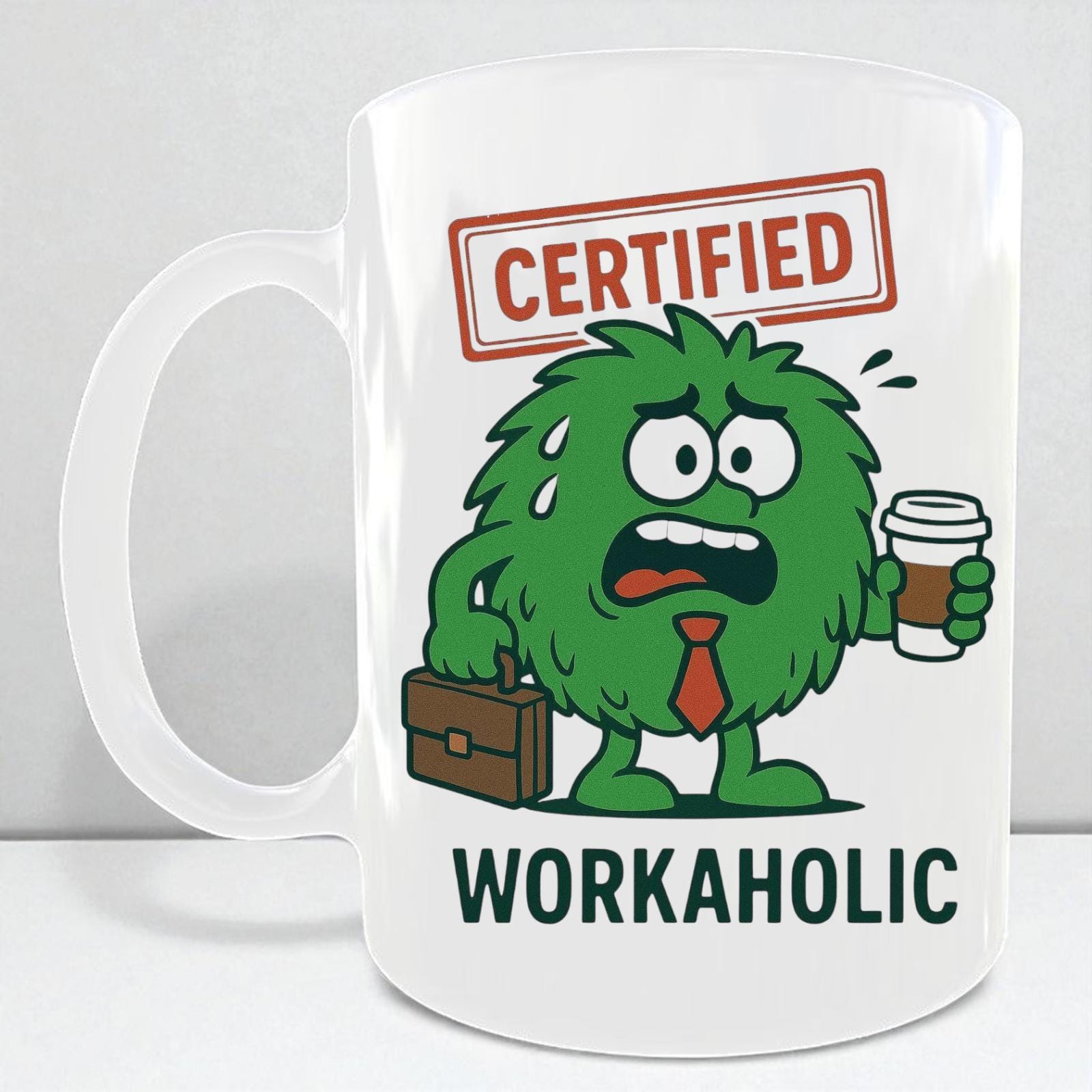 Funny Workaholic Mug – Office Coffee Cup – Work Gift for Colleague