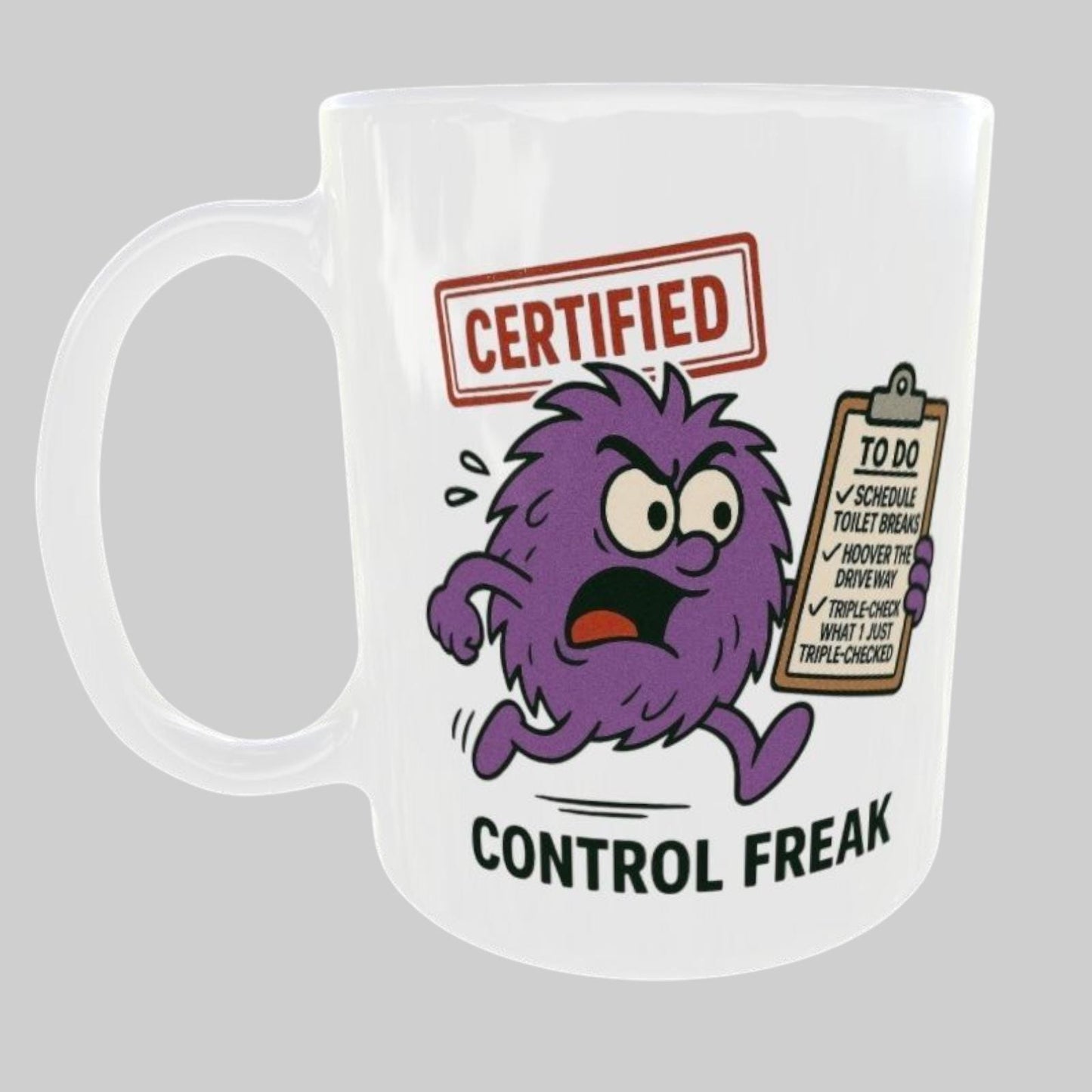 Funny Control Freak Mug: Fun Office Coffee Cup Gift For Colleague or Boss