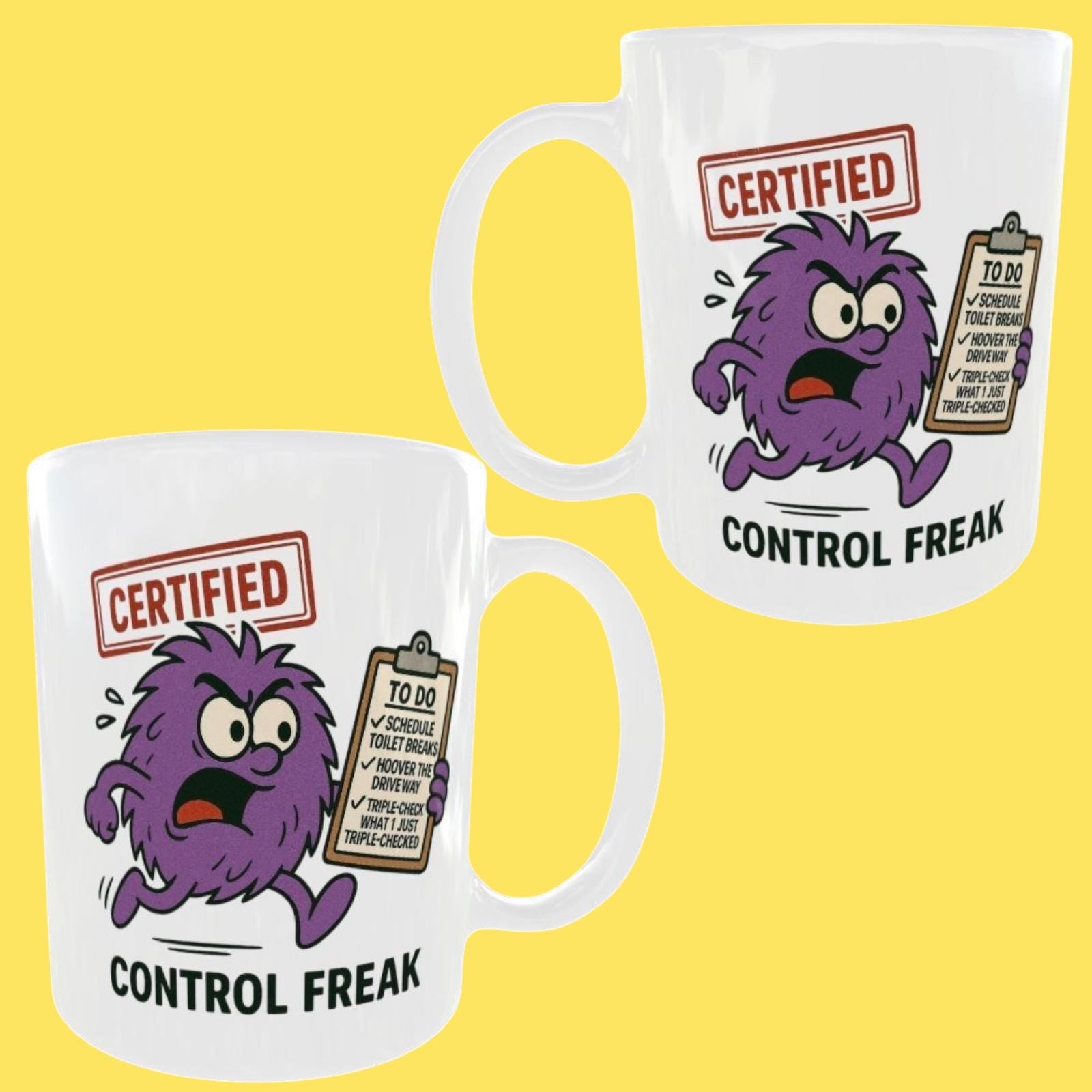 Funny Control Freak Mug: Fun Office Coffee Cup Gift For Colleague or Boss