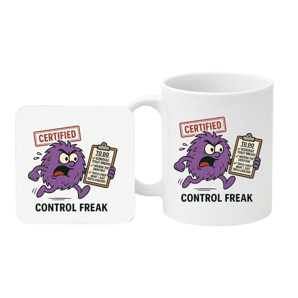 Funny Control Freak Mug: Fun Office Coffee Cup Gift For Colleague or Boss