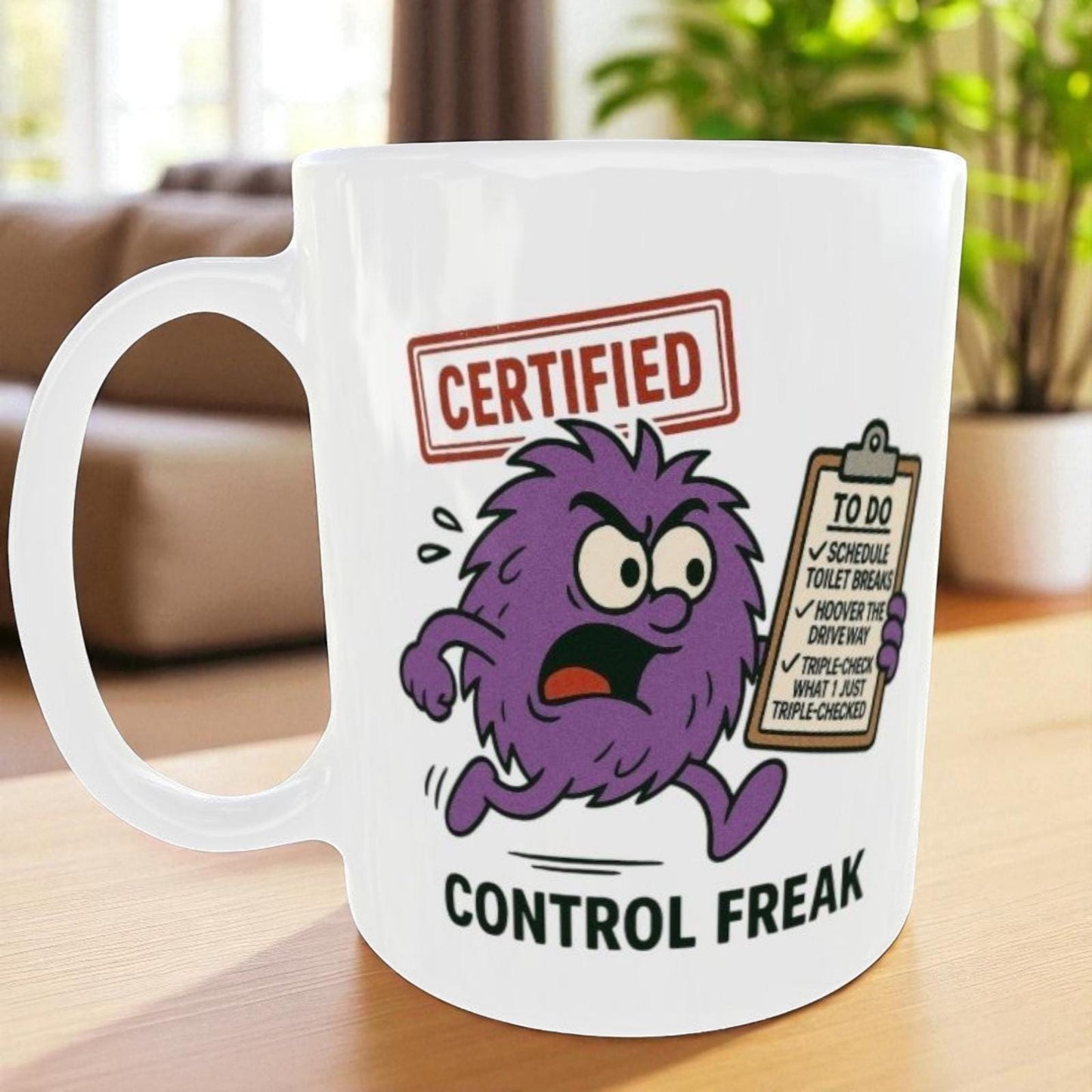 Funny Control Freak Mug: Fun Office Coffee Cup Gift For Colleague or Boss