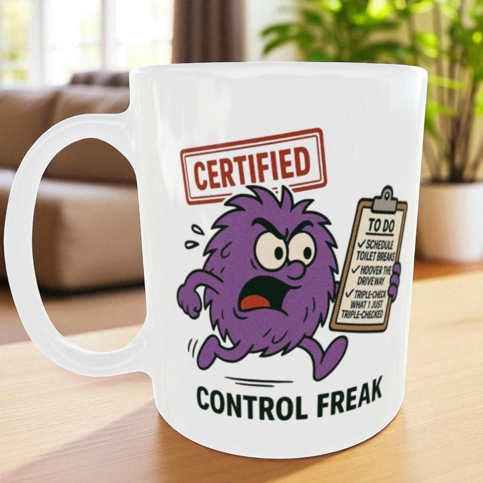 Funny Control Freak Mug: Fun Office Coffee Cup Gift For Colleague or Boss
