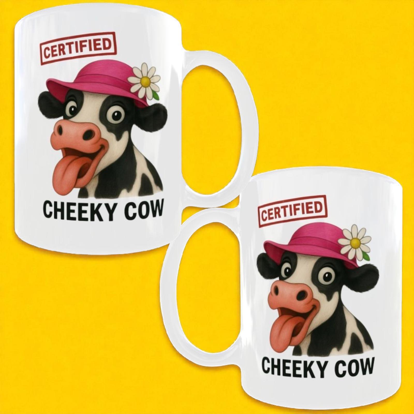 Cheeky Cow Coffee Mug, Funny Cow Lover Gift