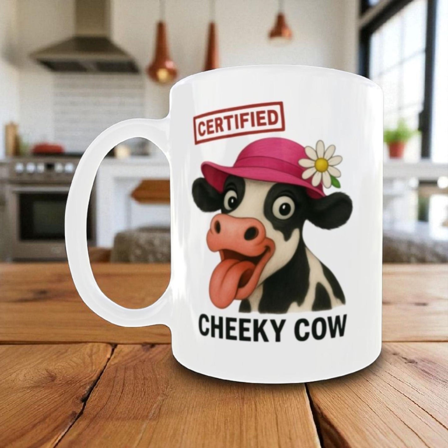 Cheeky Cow Coffee Mug, Funny Cow Lover Gift