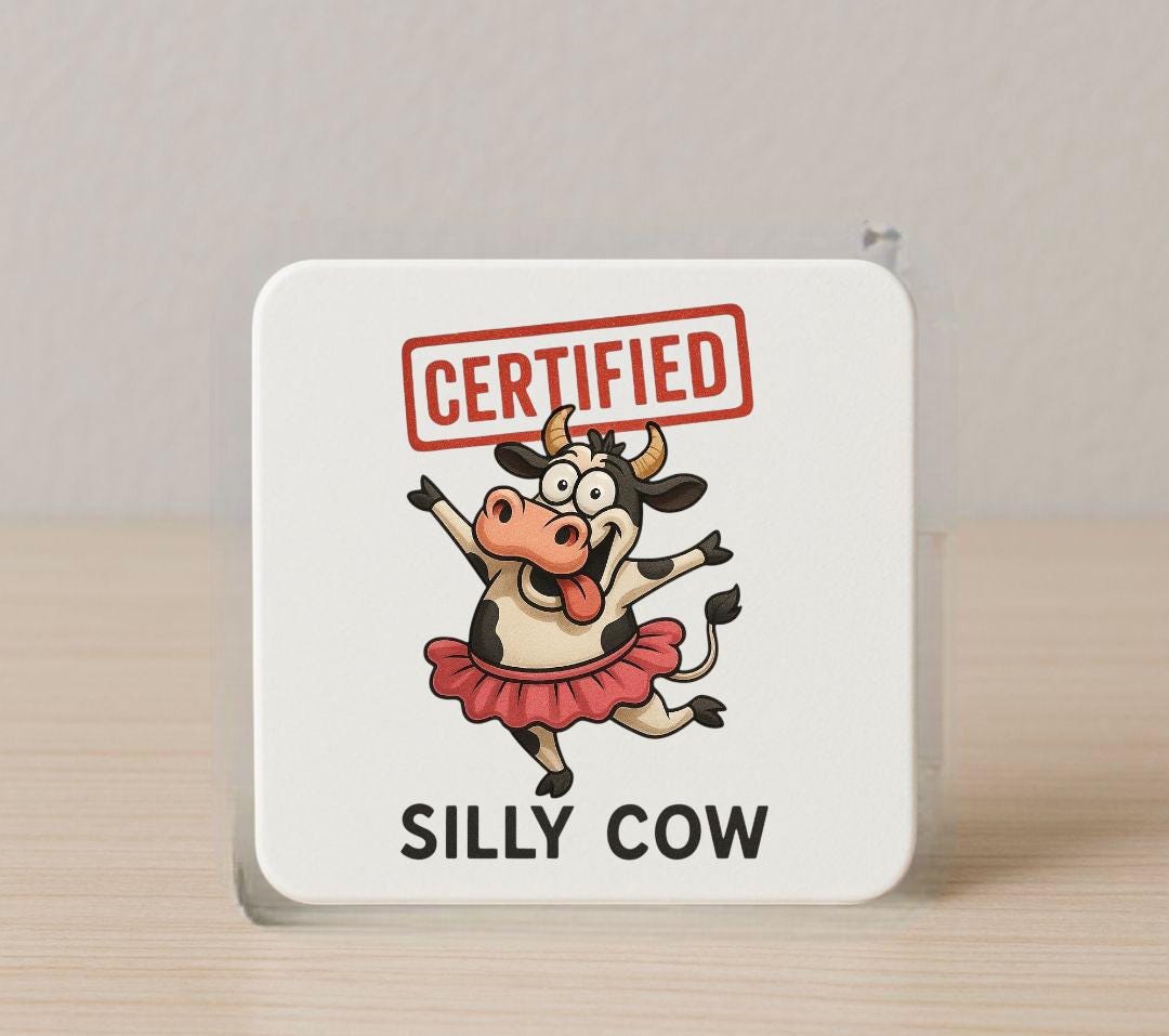 Silly Cow Mug: Cartoon Cow Coffee Cup