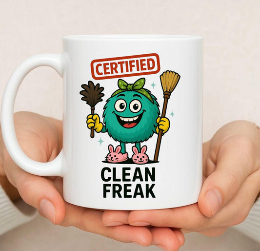 Clean Freak Coffee Mug: Funny Cleaning Lover Gift