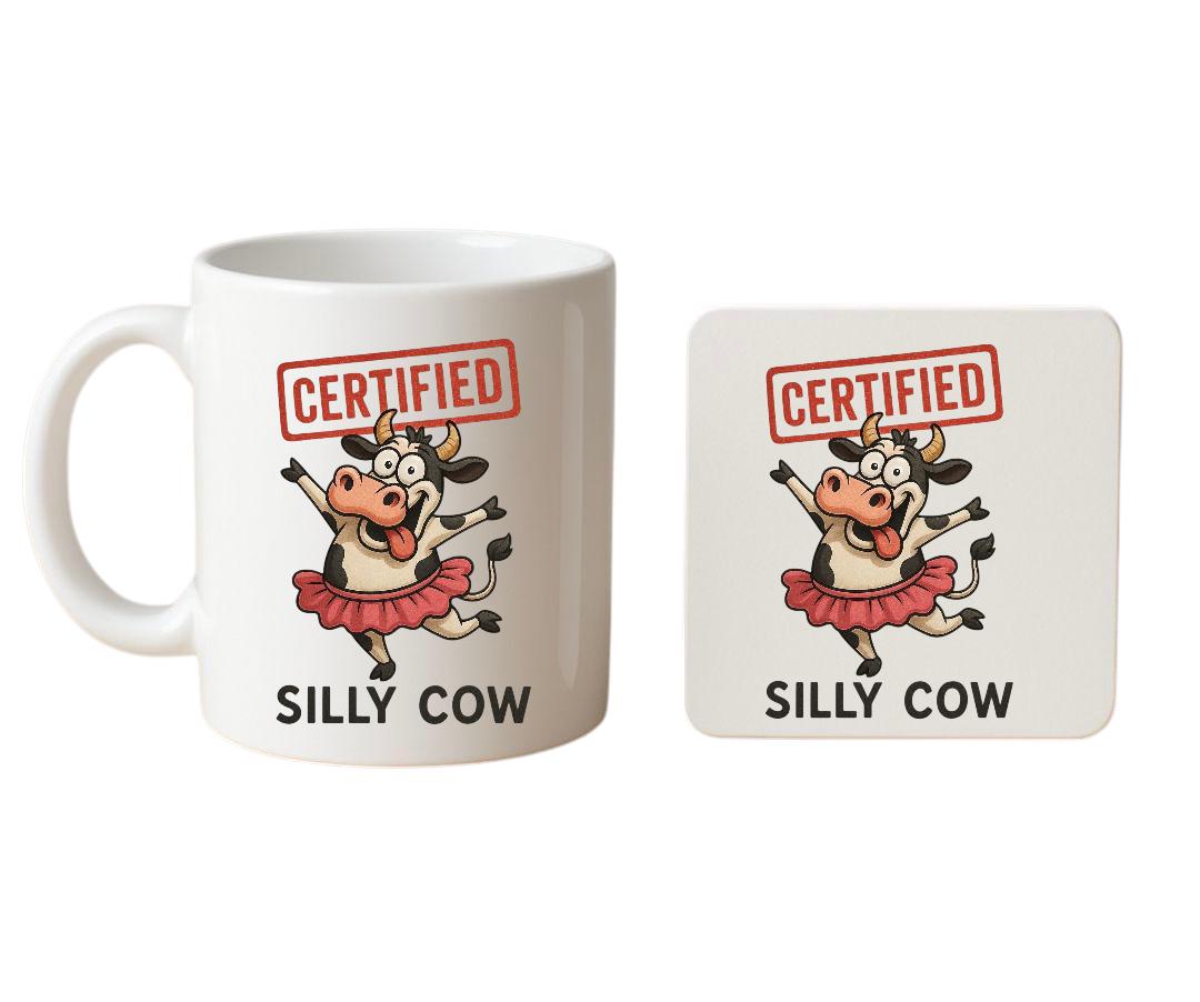 Silly Cow Mug: Cartoon Cow Coffee Cup