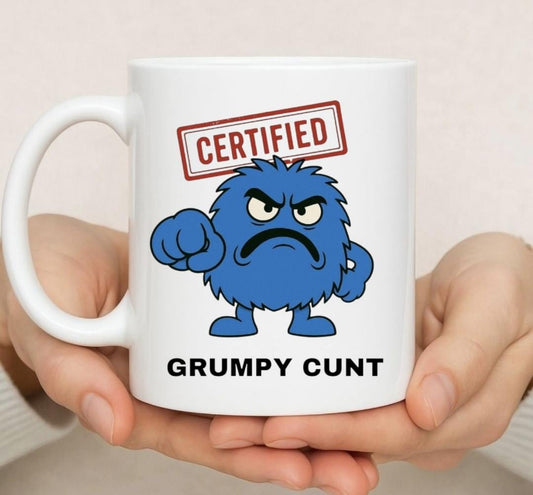 Rude Grumpy Mug – Funny Offensive Coffee Cup – Adult Joke Gift