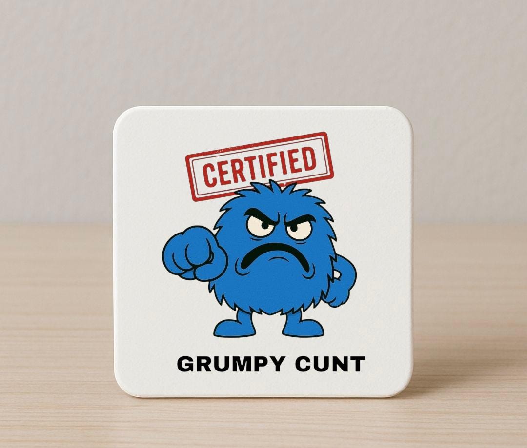 Rude Grumpy Mug – Funny Offensive Coffee Cup – Adult Joke Gift