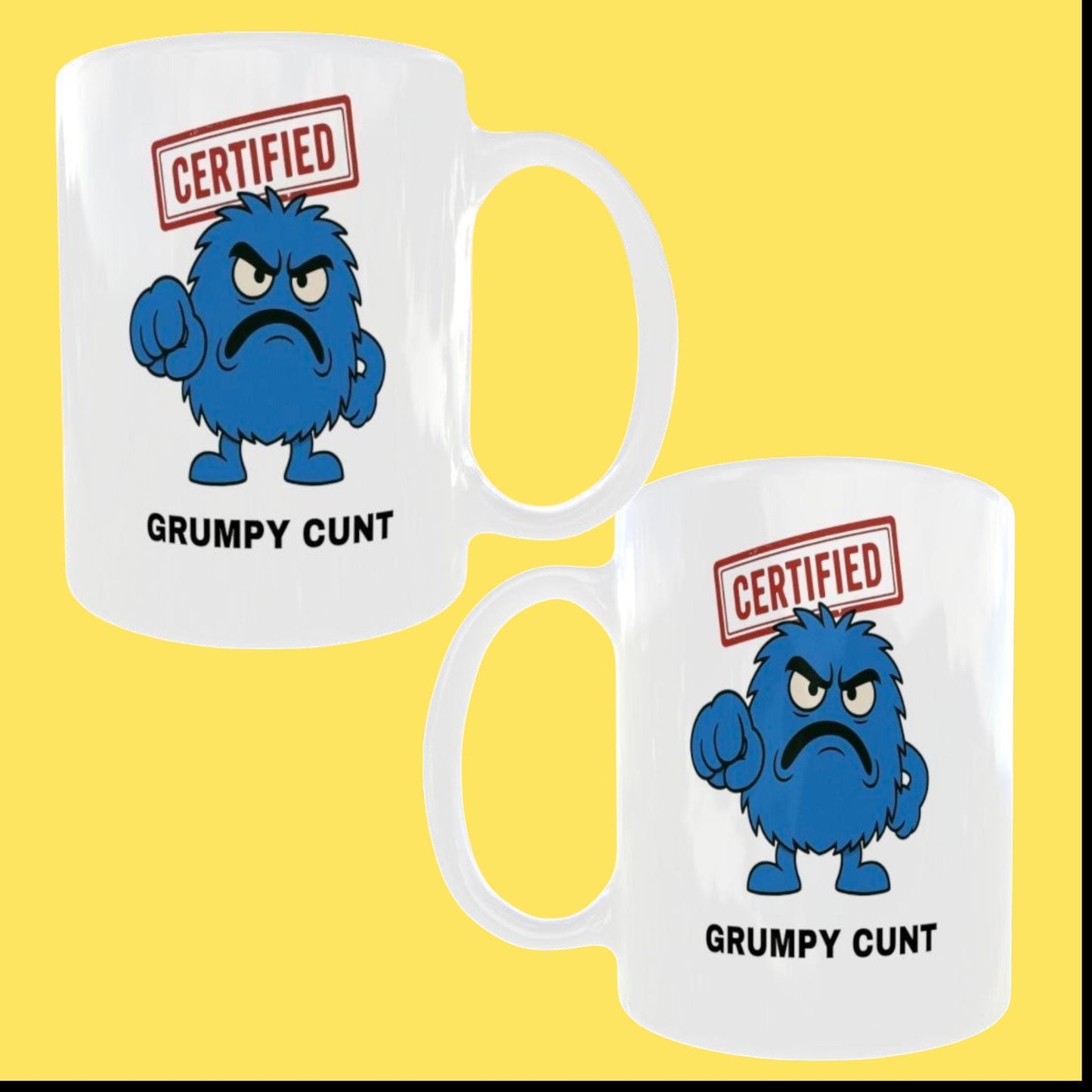 Rude Grumpy Mug – Funny Offensive Coffee Cup – Adult Joke Gift