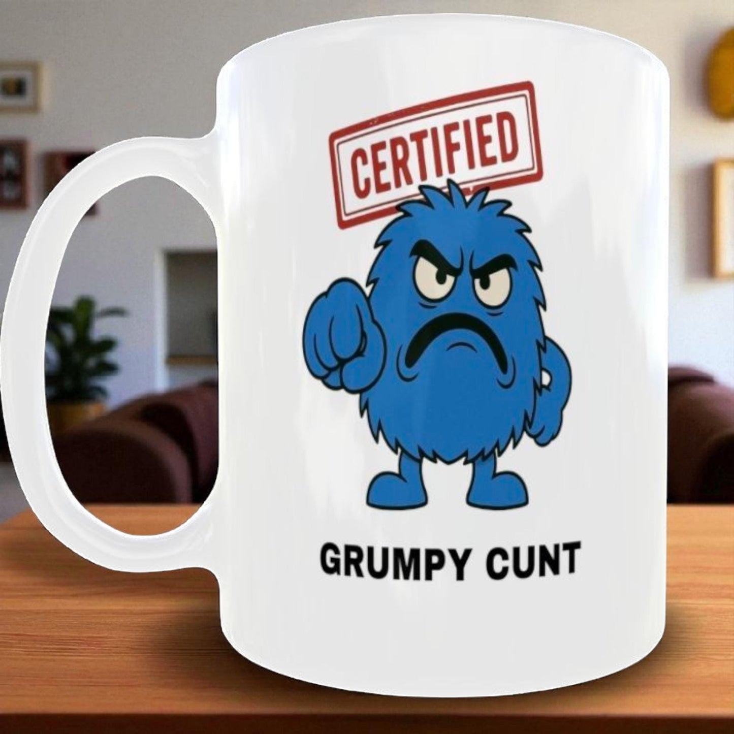 Rude Grumpy Mug – Funny Offensive Coffee Cup – Adult Joke Gift