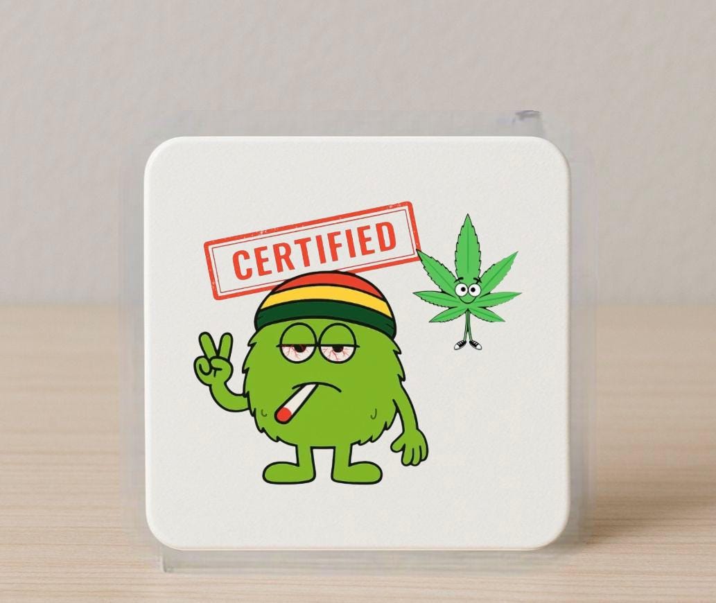 Funny Stoner Mug, Cannabis Gift for Him, Weed Lover Coffee Cup, Secret Santa Gift Idea