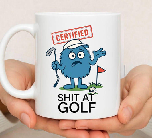 Rude Golf Mug – Funny Novelty Joke Coffee Cup for Golf enthusiasts