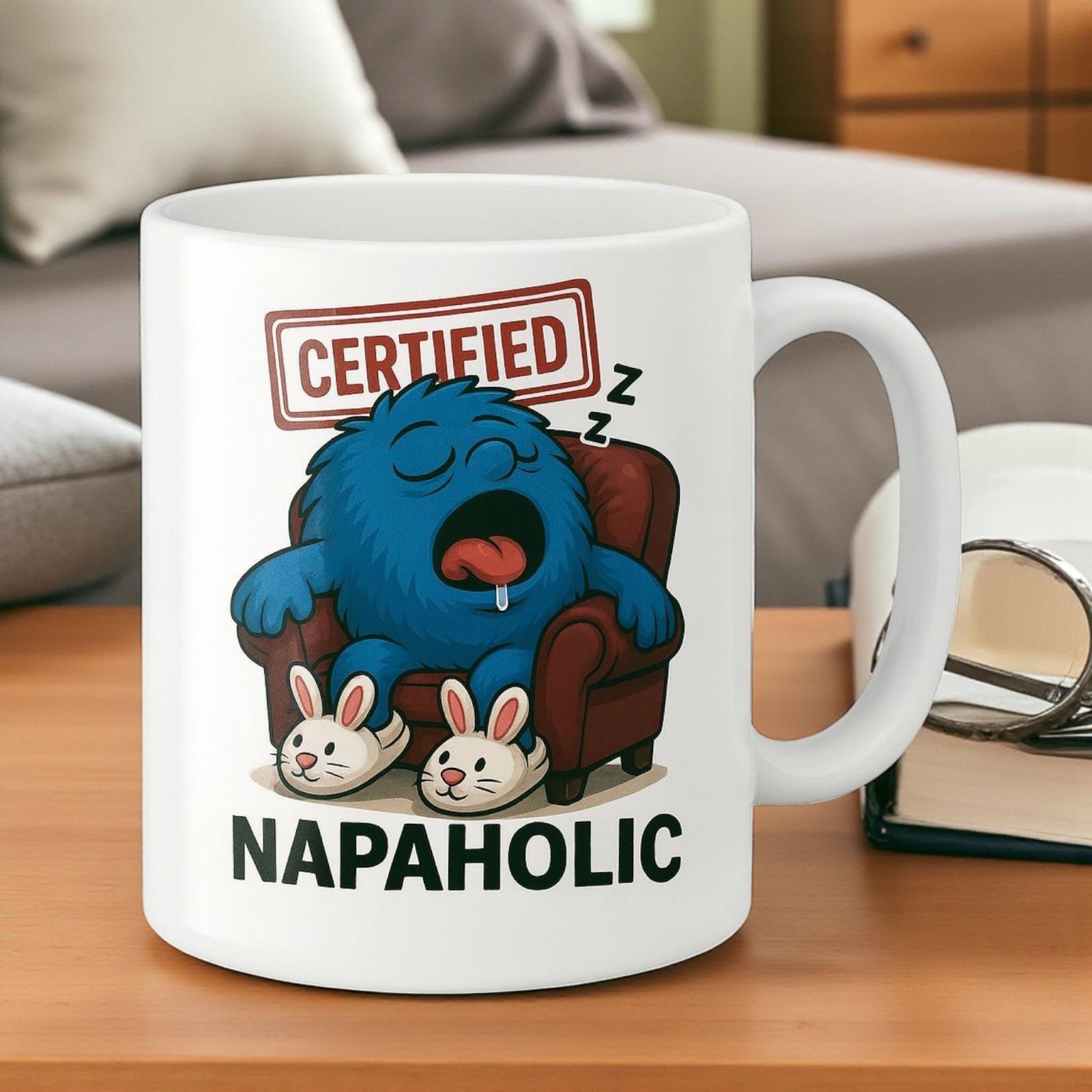 Funny Lazy Mug For Men, Napaholic Coffee Cup, Rude Gift For Husband Or Friend