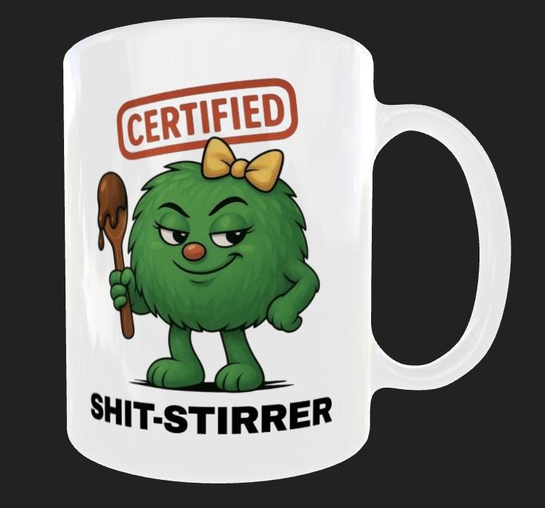 Funny Trouble Maker Mug: Rude Novelty Gift For Women