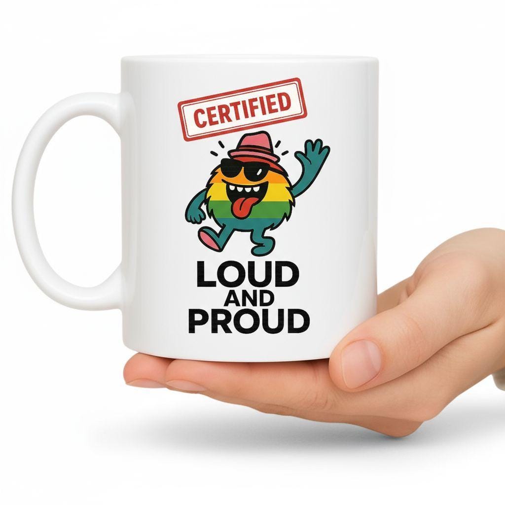 Loud and Proud LGBTQ+ Mug: Rainbow Pride Gift