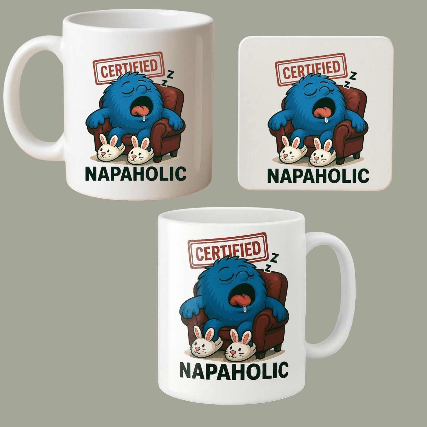 Funny Lazy Mug For Men, Napaholic Coffee Cup, Rude Gift For Husband Or Friend