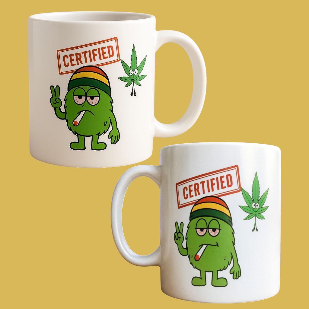 Funny Stoner Mug, Cannabis Gift for Him, Weed Lover Coffee Cup, Secret Santa Gift Idea
