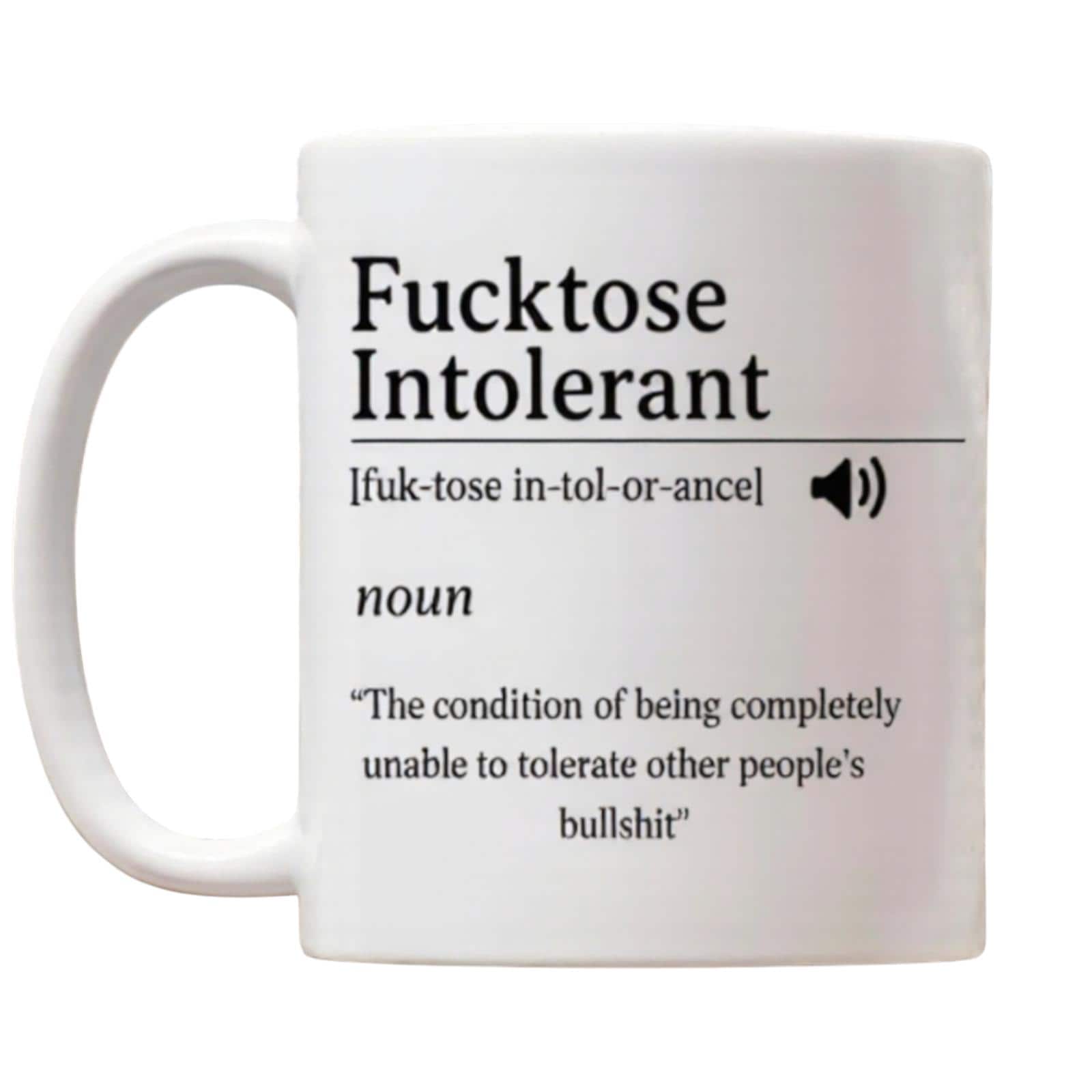 Fucktose Intolerant Mug – Funny Swear Mug | Rude Gift | Office Mug | Best Friend Gift